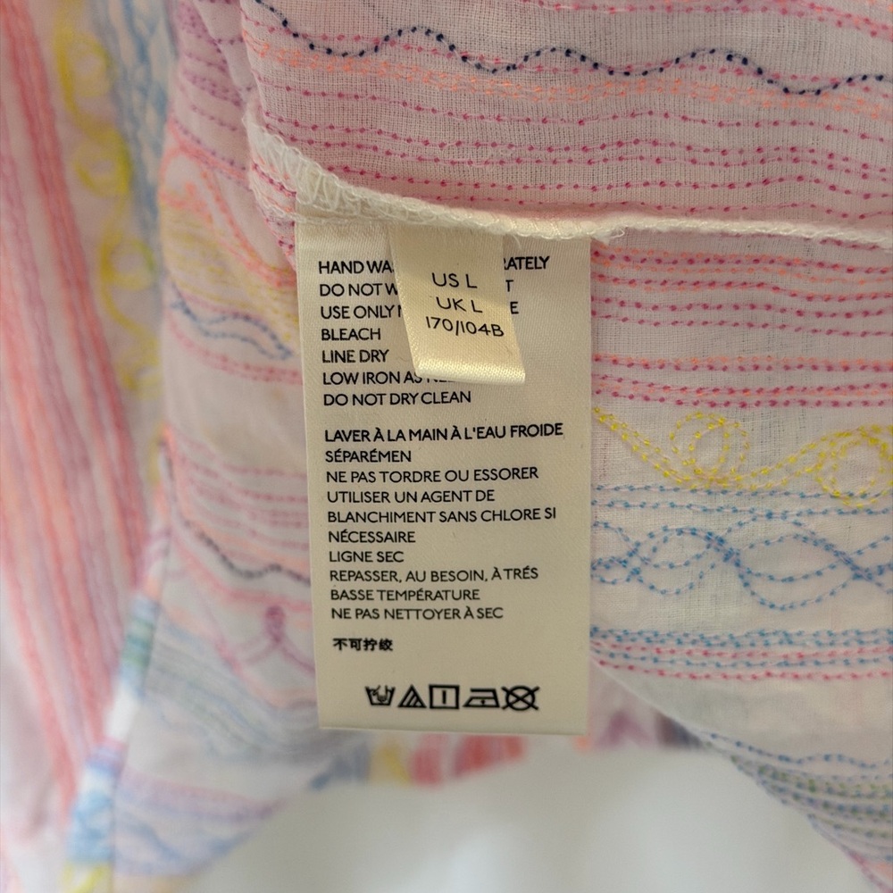 Anthropologie Letty Short Sleeve Babydoll Blouse - Size Large - Picture 8 of 9